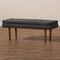 Baxton Studio Arne Mid-Century Dark Grey Upholstered Walnut Finished Bench 159-9837 - alternate 6